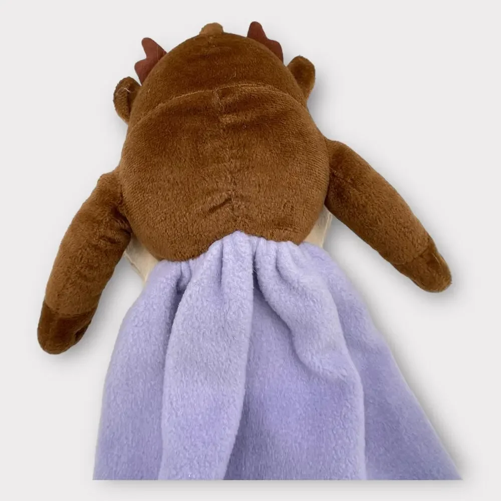 Six Flags Looney Tunes Tasmanian Devil Taz Purple Satin Lovey Security Blanket